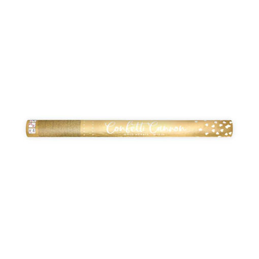 Picture of CONFETTI CANNON WITH HEARTS GOLD 60CM